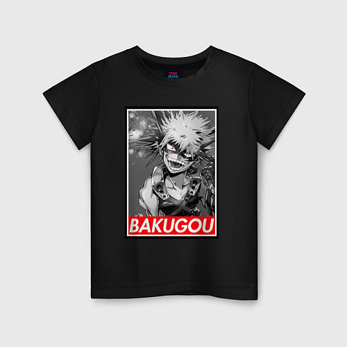 Детская футболка BAKUGOU monochrome / Черный – фото 1