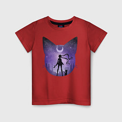 Футболка хлопковая детская Pretty Soldier Sailor Moon, цвет: красный