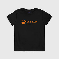 Футболка хлопковая детская Black Mesa: Research Facility, цвет: черный