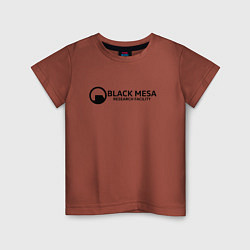 Футболка хлопковая детская Black Mesa: Research Facility, цвет: кирпичный