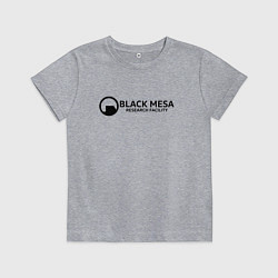 Футболка хлопковая детская Black Mesa: Research Facility, цвет: меланж