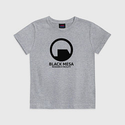 Футболка хлопковая детская Black Mesa: Research Facility, цвет: меланж
