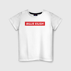 Футболка хлопковая детская Supreme: Billie Eilish, цвет: белый