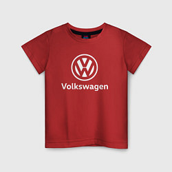 Футболка хлопковая детская VOLKSWAGEN, цвет: красный