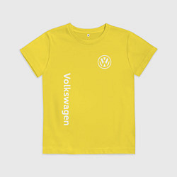 Футболка хлопковая детская VOLKSWAGEN, цвет: желтый
