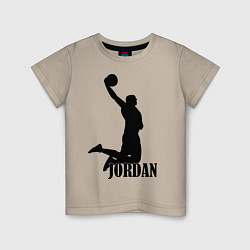 Футболка хлопковая детская Jordan Basketball, цвет: миндальный