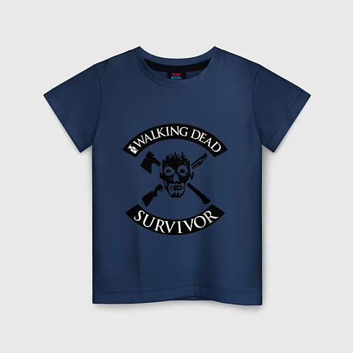 Детская футболка Walking dead survivor / Тёмно-синий – фото 1