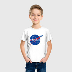 Футболка хлопковая детская NASA Delorean 88 mph, цвет: белый — фото 2