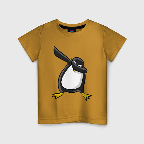 Детская футболка DAB Pinguin / Горчичный – фото 1