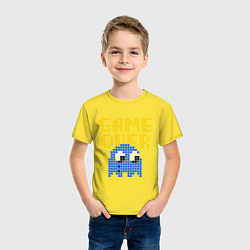 Футболка хлопковая детская Pac-Man: Game over, цвет: желтый — фото 2
