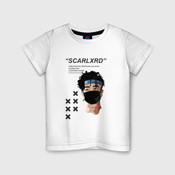 Футболка хлопковая детская SCARLXRD, цвет: белый