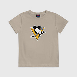 Футболка хлопковая детская Pittsburgh Penguins: Evgeni Malkin, цвет: миндальный
