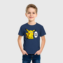 Футболка хлопковая детская Pika Pika Okay, цвет: тёмно-синий — фото 2