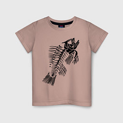 Детская футболка Рыбий скелет
