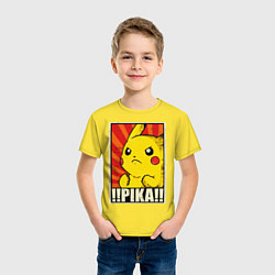 Футболка хлопковая детская Pikachu: Pika Pika, цвет: желтый — фото 2