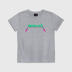 Футболка хлопковая детская METALLICA, цвет: меланж