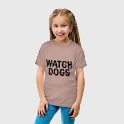 Футболка хлопковая детская Watch Dogs, цвет: пыльно-розовый — фото 2