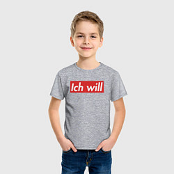 Футболка хлопковая детская Ich will, цвет: меланж — фото 2
