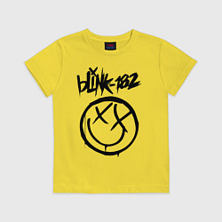 Футболка хлопковая детская BLINK-182, цвет: желтый