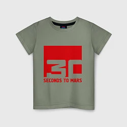 Футболка хлопковая детская 30 seconds to mars, цвет: авокадо