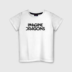 Футболка хлопковая детская IMAGINE DRAGONS, цвет: белый