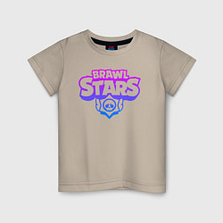 Футболка хлопковая детская BRAWL STARS, цвет: миндальный