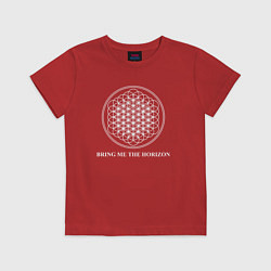 Футболка хлопковая детская BRING ME THE HORIZON, цвет: красный