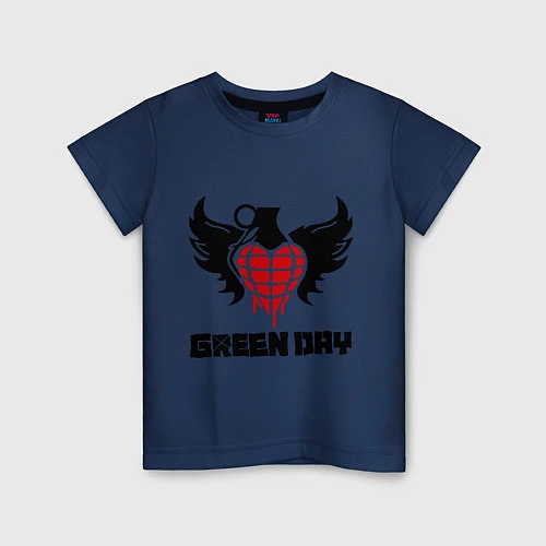 Детская футболка Green Day: Wings / Тёмно-синий – фото 1