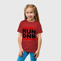 Футболка хлопковая детская RUN DNB, цвет: красный — фото 2