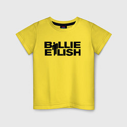 Футболка хлопковая детская BILLIE EILISH, цвет: желтый