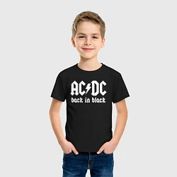 Футболка хлопковая детская ACDC BACK IN BLACK, цвет: черный — фото 2