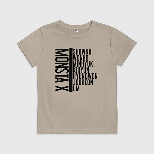 Детская футболка MONSTA X / Миндальный – фото 1
