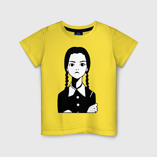 Детская футболка Wednesday Addams / Желтый – фото 1