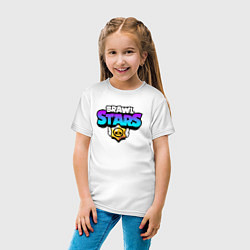 Футболка хлопковая детская BRAWL STARS, цвет: белый — фото 2