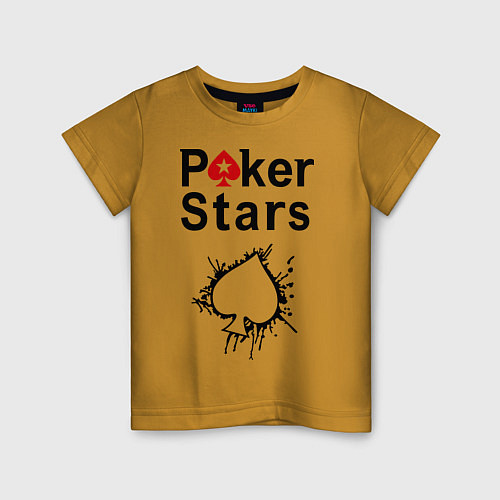 Детская футболка Poker Stars / Горчичный – фото 1