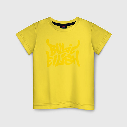 Детская футболка BILLIE EILISH: Street Art / Желтый – фото 1