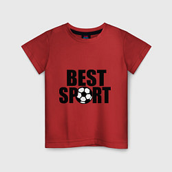Футболка хлопковая детская Football: Best sport, цвет: красный