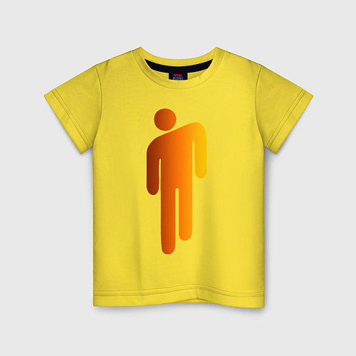 Детская футболка Billie Eilish: Orange Manikin / Желтый – фото 1