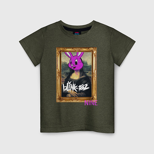 Детская футболка Blink 182 Nine Mona Lisa / Меланж-хаки – фото 1