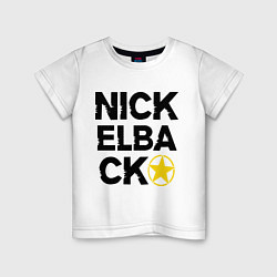Футболка хлопковая детская Nickelback Star, цвет: белый