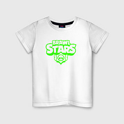 Футболка хлопковая детская BRAWL STARS, цвет: белый