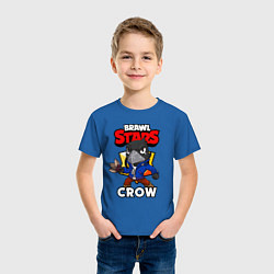 Футболка хлопковая детская BRAWL STARS CROW, цвет: синий — фото 2