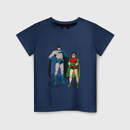 Детская футболка Batman and Robin / Тёмно-синий – фото 1