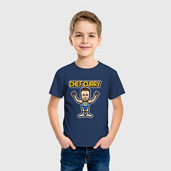Футболка хлопковая детская Chef Curry, цвет: тёмно-синий — фото 2