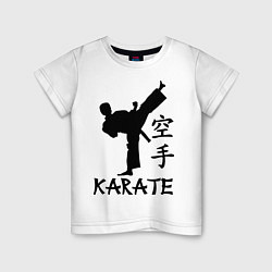 Футболка хлопковая детская Karate craftsmanship, цвет: белый