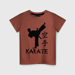 Футболка хлопковая детская Karate craftsmanship, цвет: кирпичный