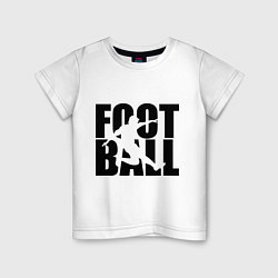 Футболка хлопковая детская Football, цвет: белый