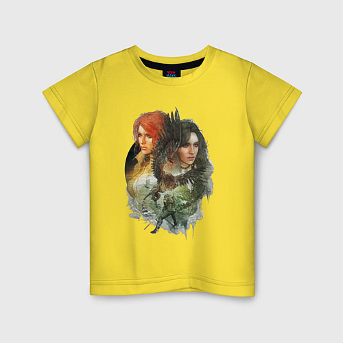 Детская футболка Ведьмак: Трис и Йеннифер / Желтый – фото 1