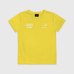 Футболка хлопковая детская Audi Quattro, цвет: желтый