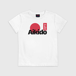 Футболка хлопковая детская Aikido, цвет: белый